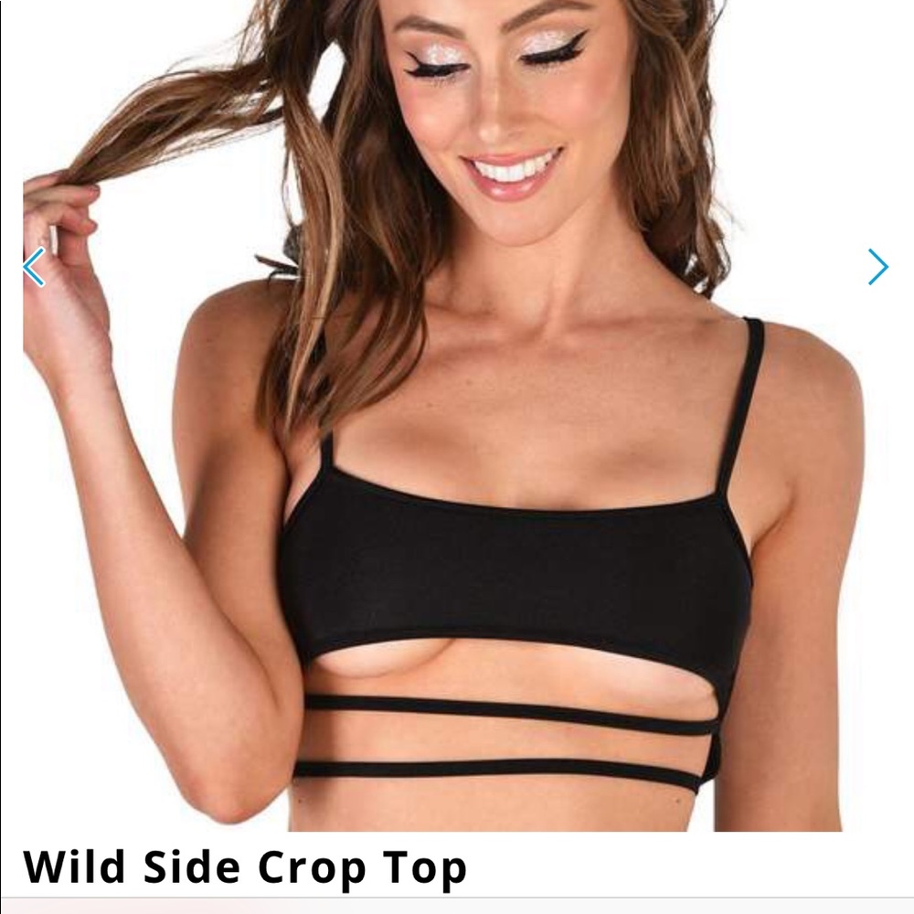 Wide Side Crop Top